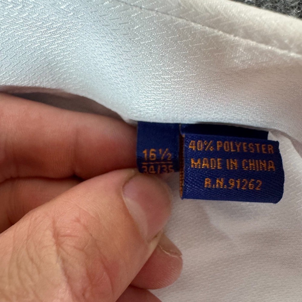 Giorgio Fiorelli White Dress Shirt (Classic tux-shirt). 16.5, 34/35. NEW - Picture 7 of 10